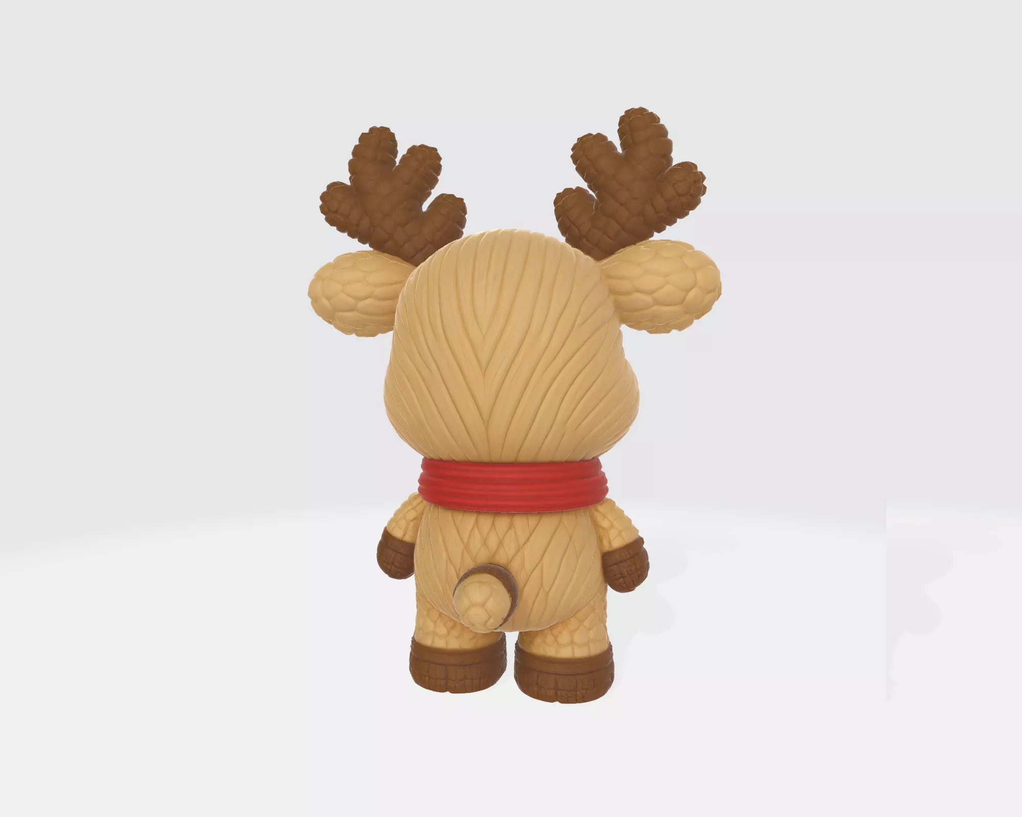 Knitted Christmas  Style Reindeer Figurine Cozy Holiday Toy 3D print model_6