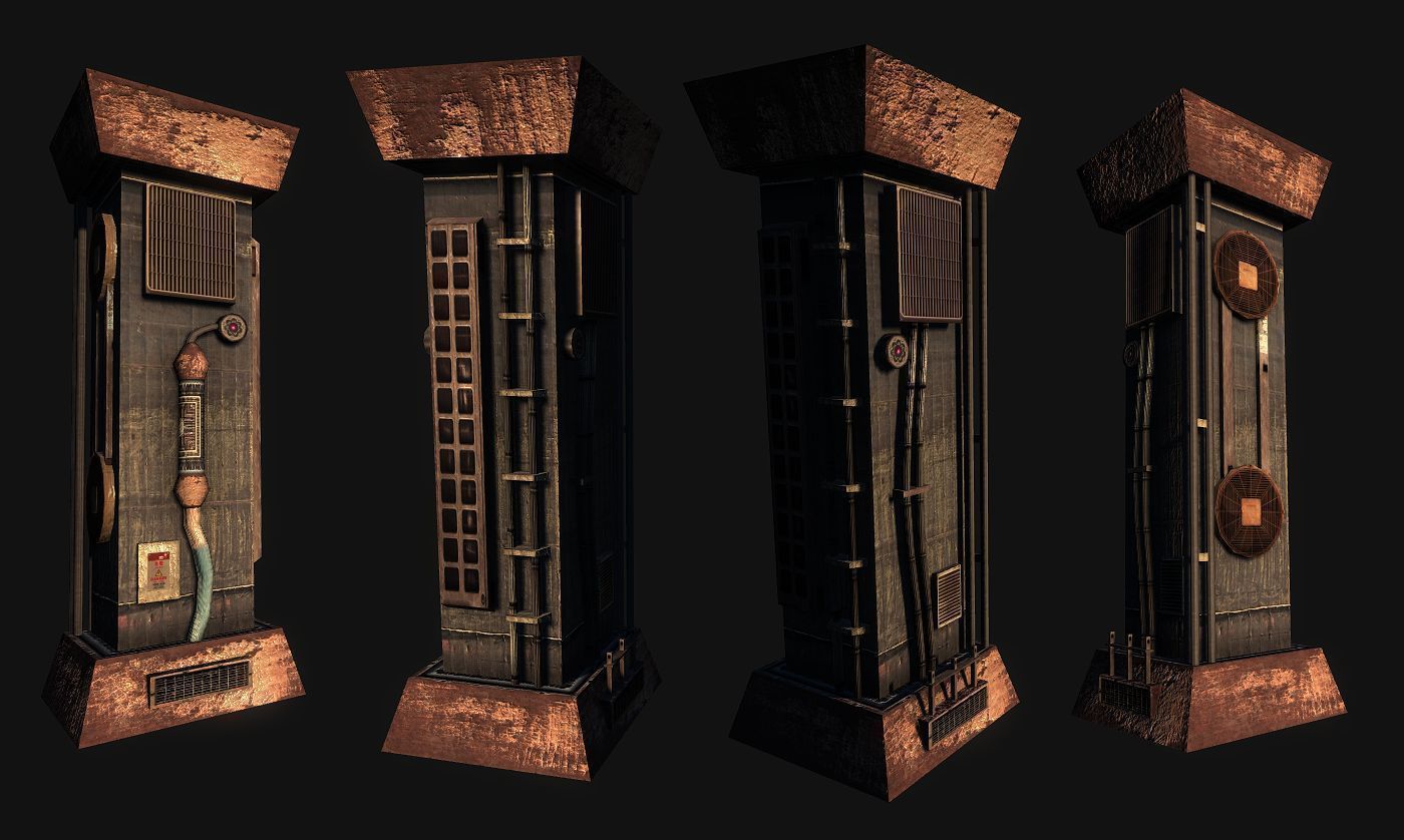 Protogenetic Subculture Lowpoly Gameready Cyberpunk Collection Low-poly 3D model_3