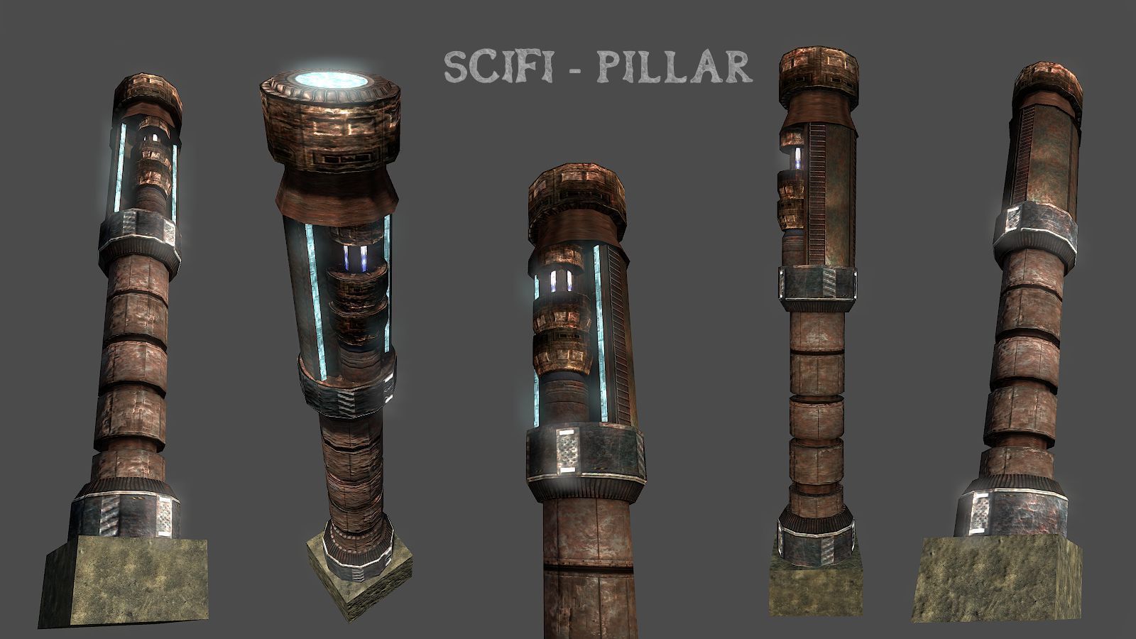 Protogenetic Subculture Lowpoly Gameready Cyberpunk Collection Low-poly 3D model_4