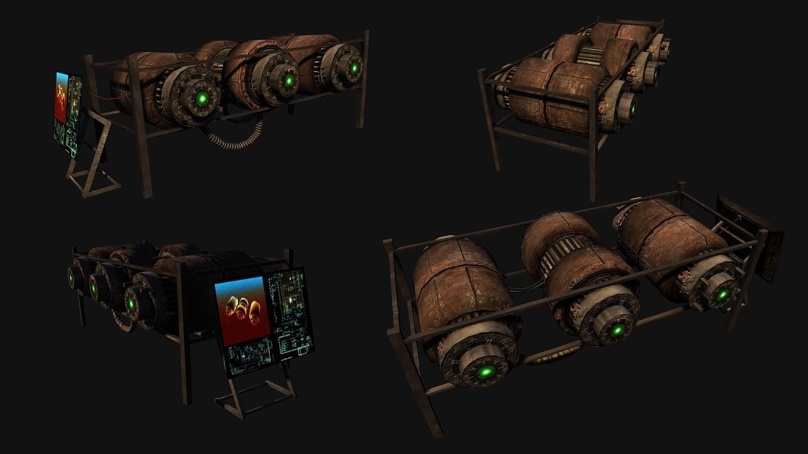 Protogenetic Subculture Lowpoly Gameready Cyberpunk Collection Low-poly 3D model_5