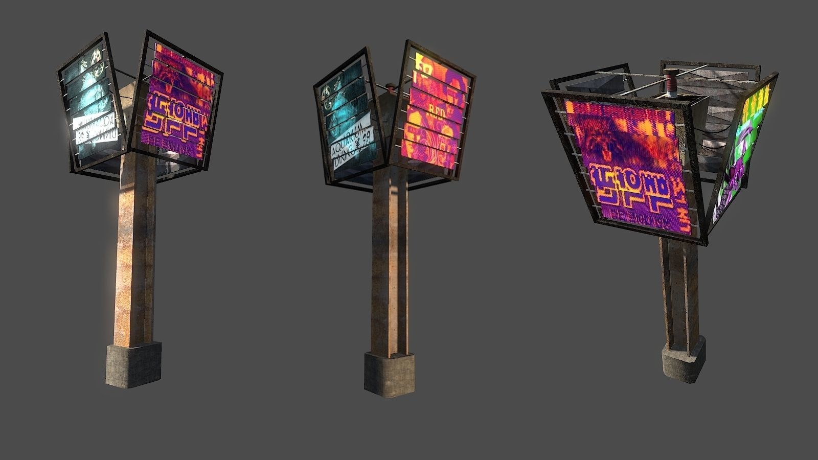 Protogenetic Subculture Lowpoly Gameready Cyberpunk Collection Low-poly 3D model_18