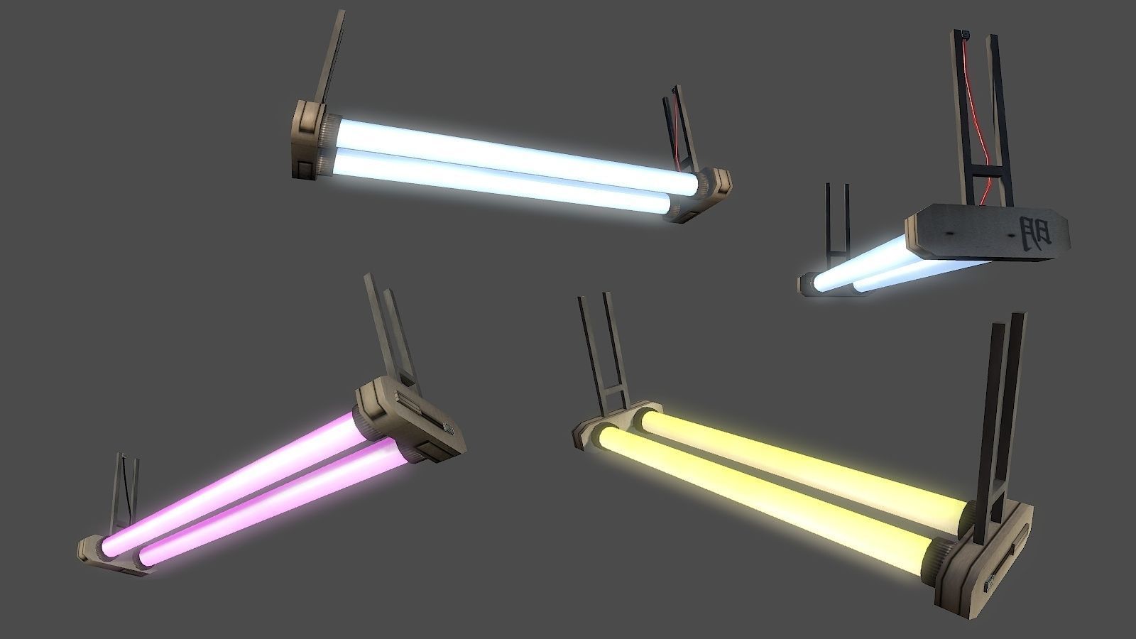 Protogenetic Subculture Lowpoly Gameready Cyberpunk Collection Low-poly 3D model_6