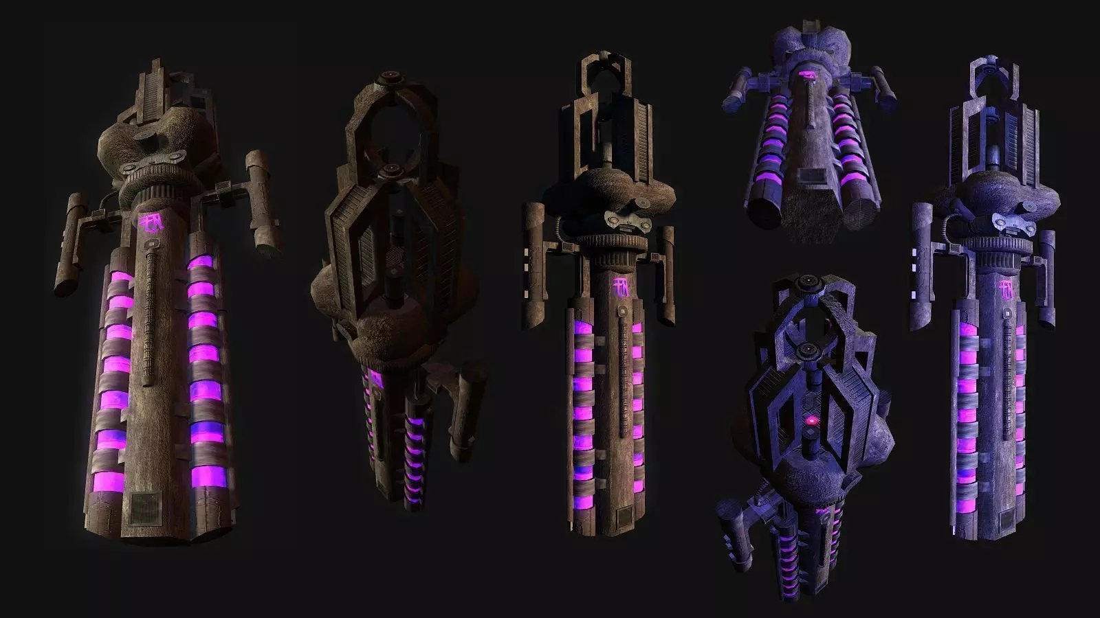 Protogenetic Subculture Lowpoly Gameready Cyberpunk Collection Low-poly 3D model_0