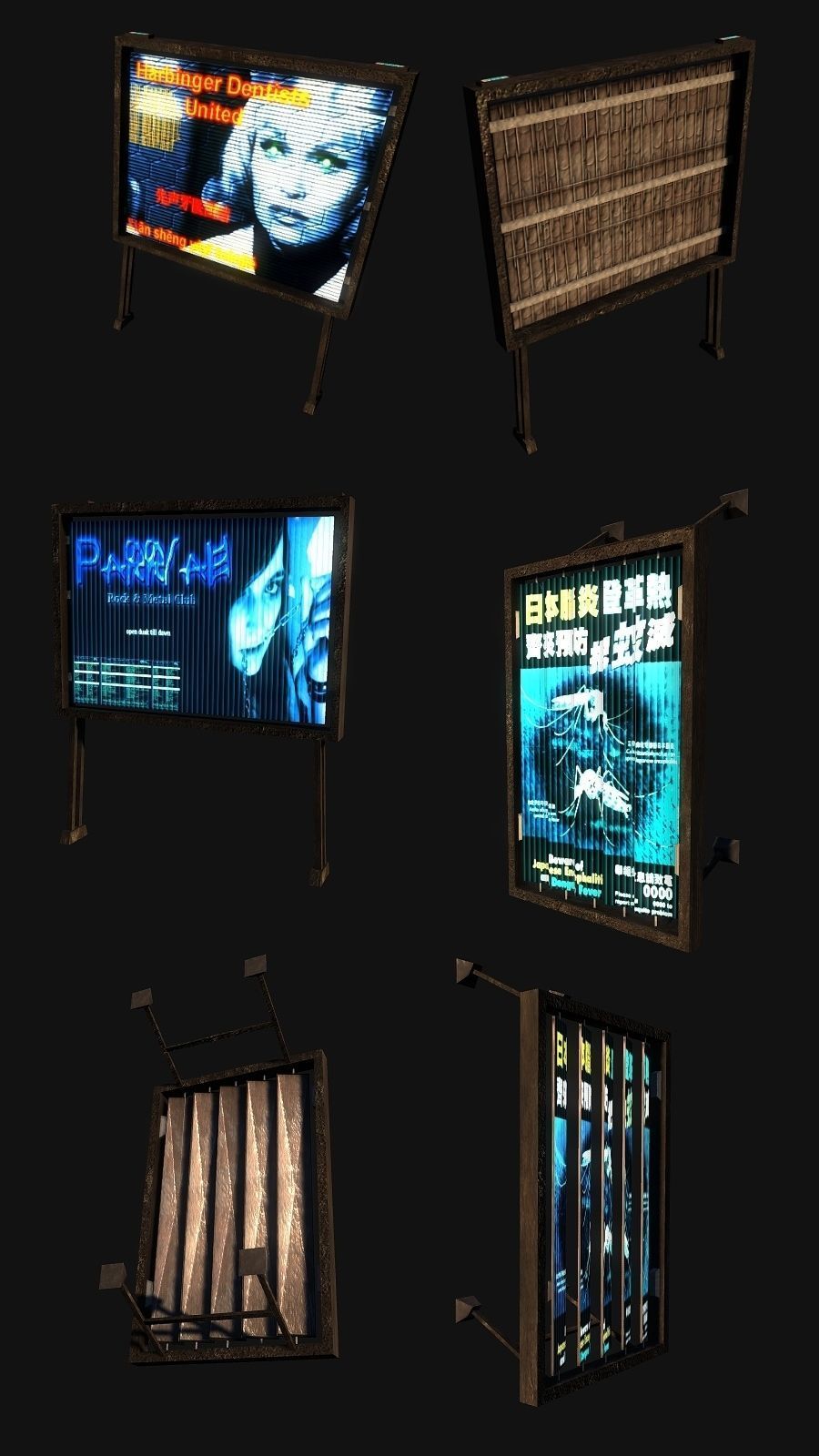 Protogenetic Subculture Lowpoly Gameready Cyberpunk Collection Low-poly 3D model_31