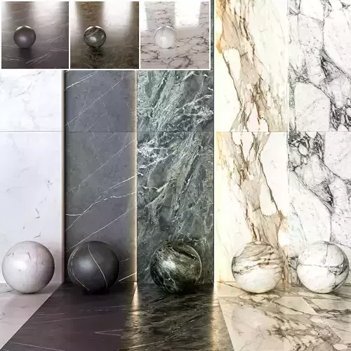 Marazzi Allmarble Vol 2 - Marble Tiles - 5 Colors -Set of 16
