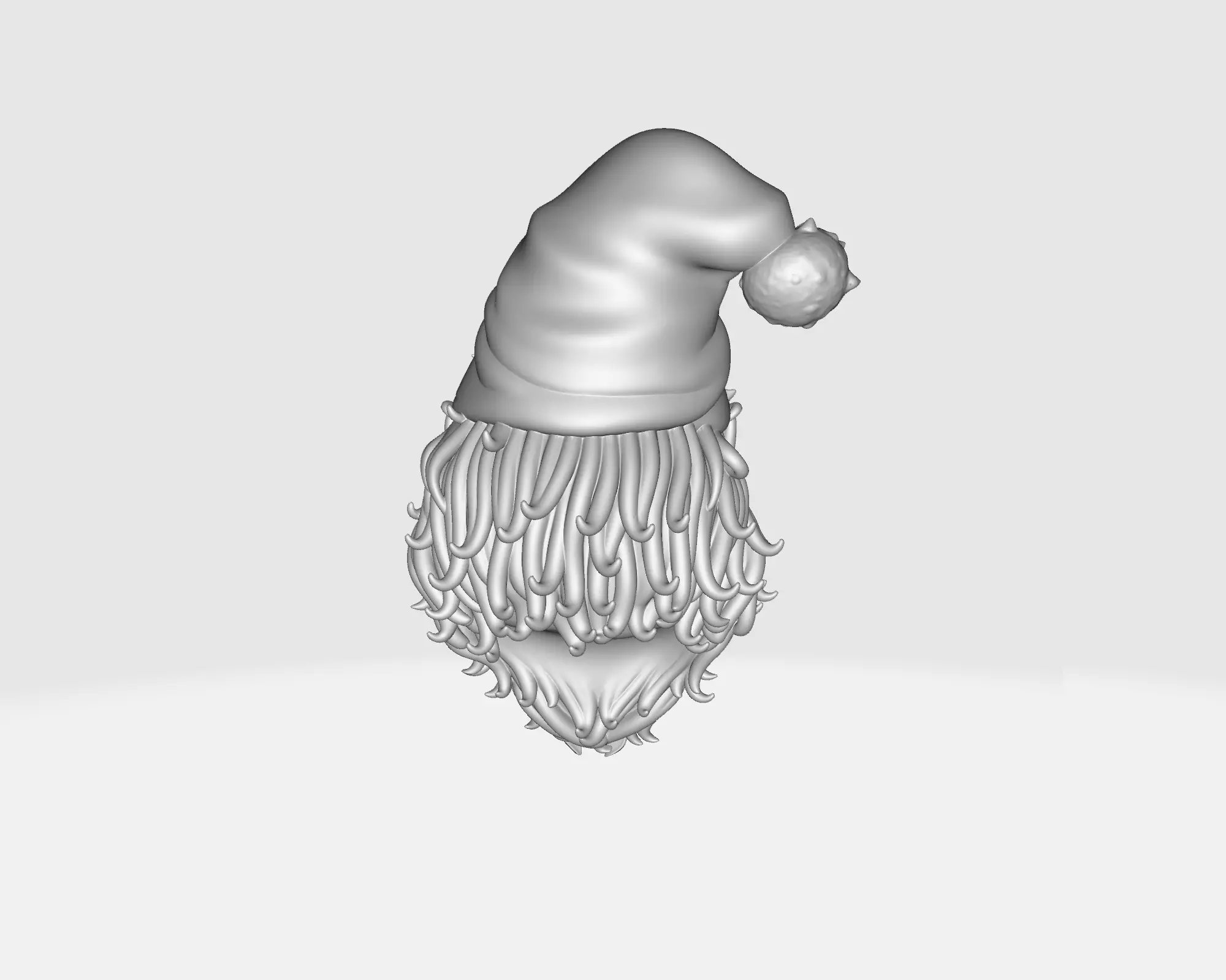 Evil Santa Demon Head Horror Christmas Krampus  3D print model_8