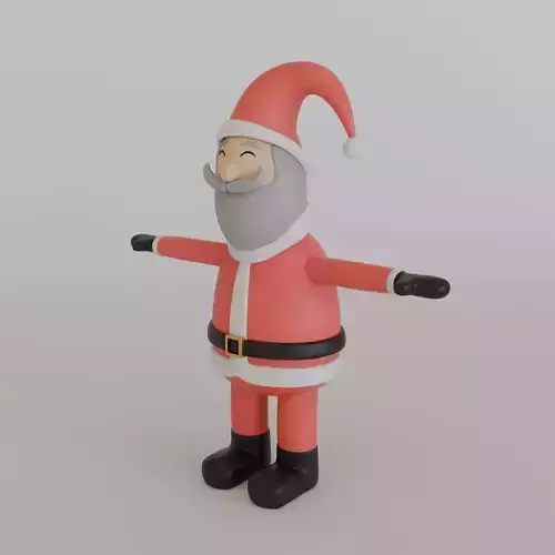 Santa Claus 3D Model Christmas Character Blender  FBX  OBJ