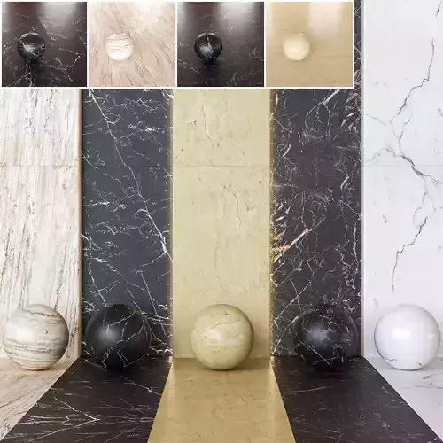 Marazzi Allmarble Vol 4 - Marble Tiles - 5 Colors -Set of 16