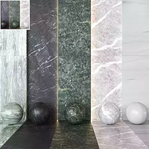 Marazzi Allmarble Vol 5 - Marble Tiles - 5 Colors -Set of 7