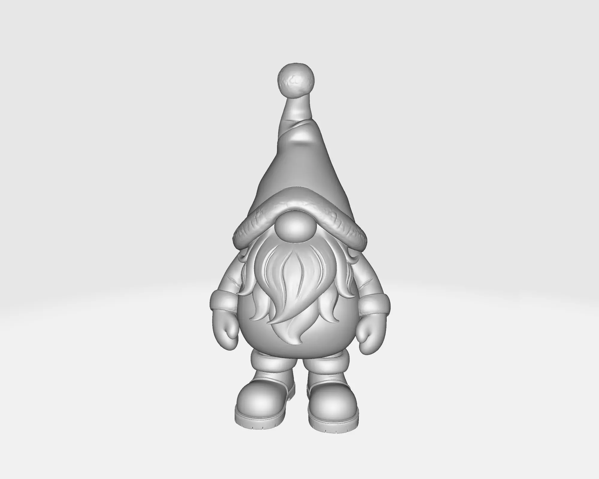 Adorable Christmas Gnome Santa Gnome Figurine 3D print model_2