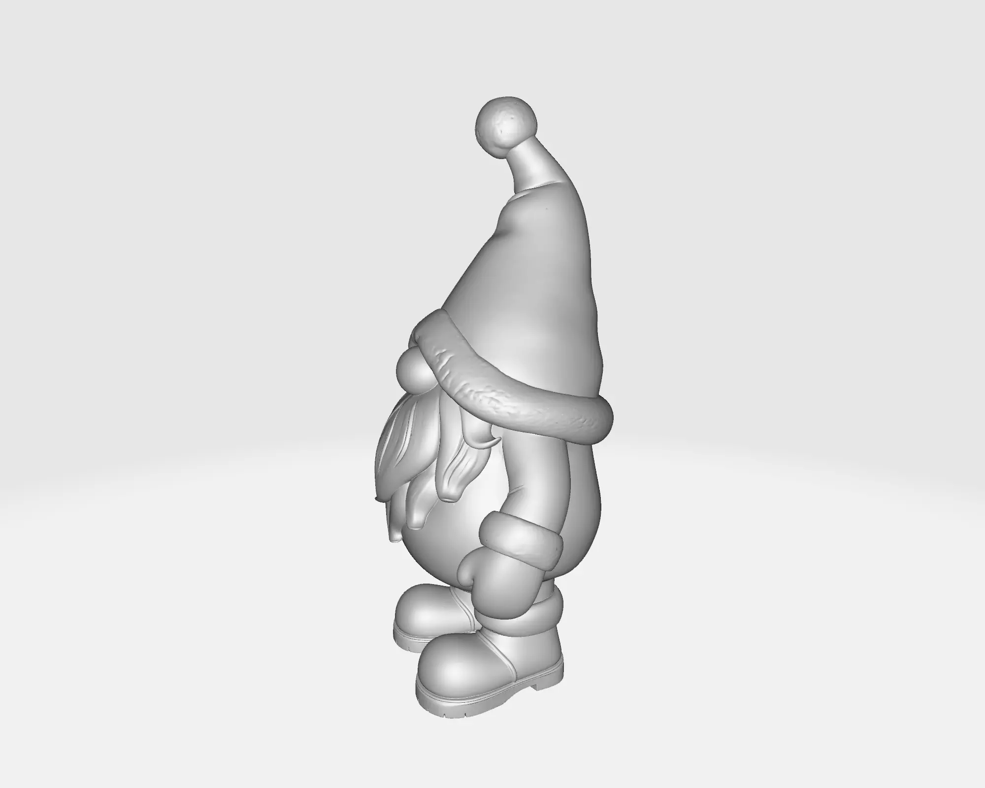 Adorable Christmas Gnome Santa Gnome Figurine 3D print model_3