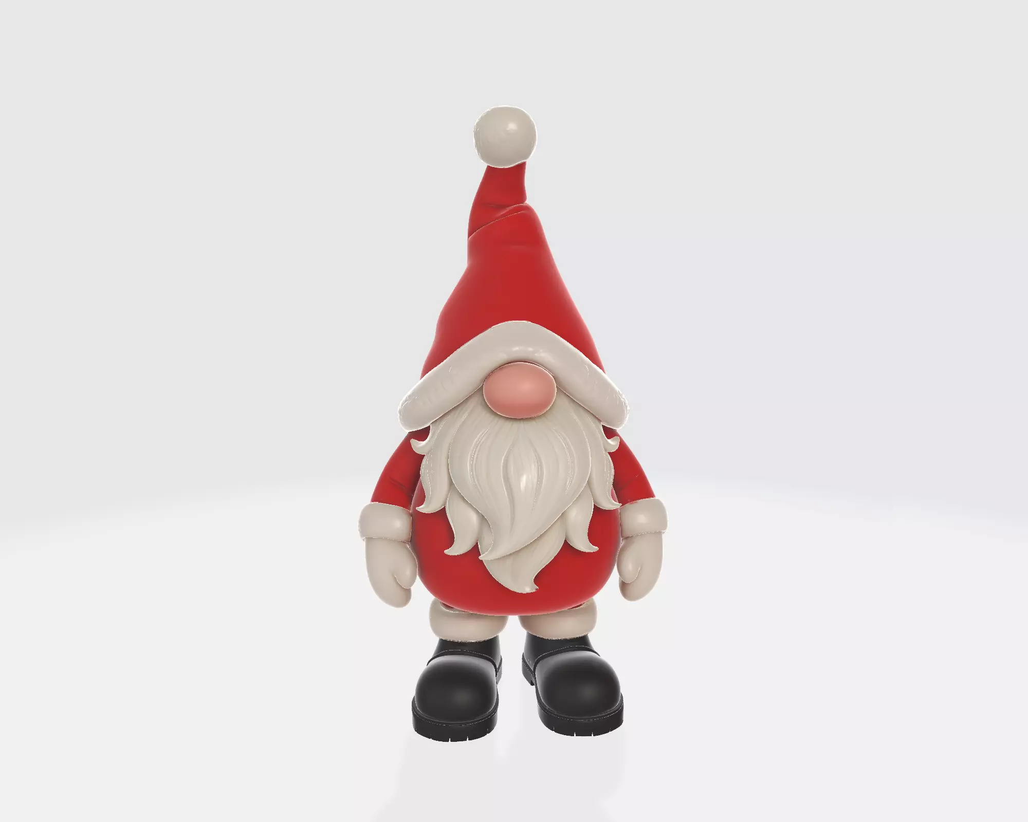 Adorable Christmas Gnome Santa Gnome Figurine 3D print model_4