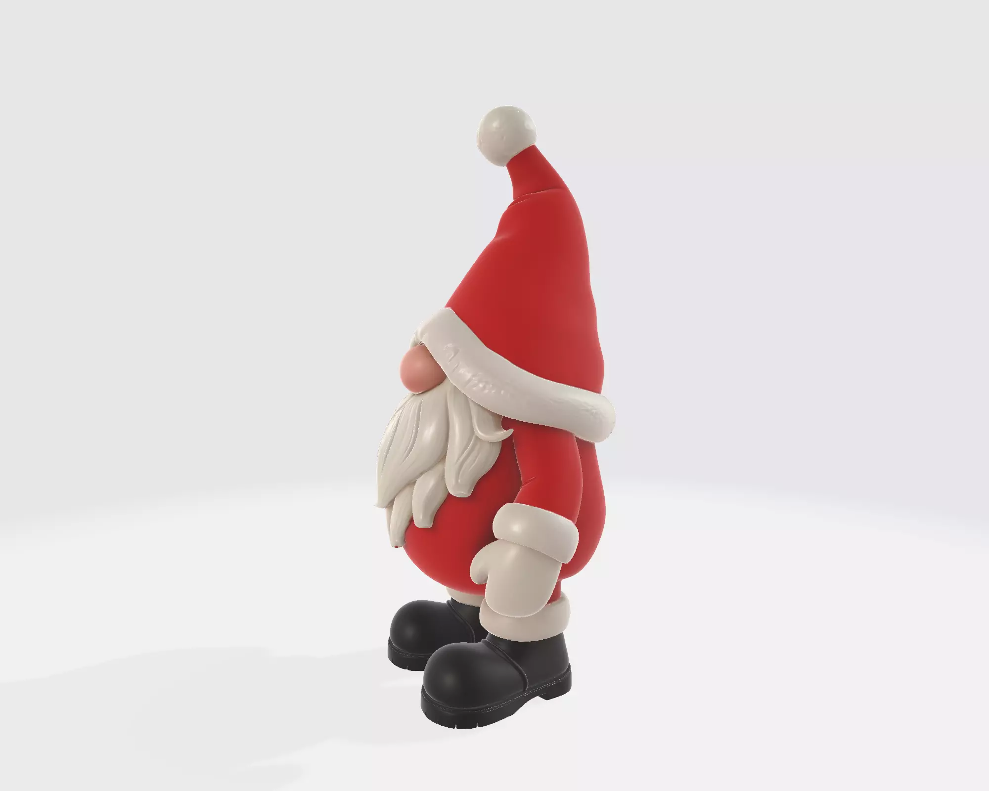 Adorable Christmas Gnome Santa Gnome Figurine 3D print model_5