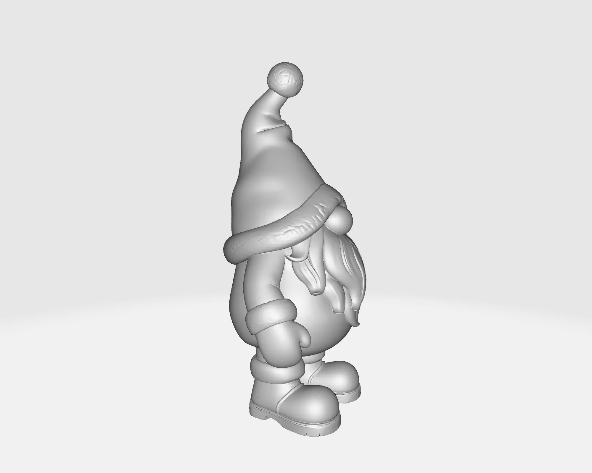 Adorable Christmas Gnome Santa Gnome Figurine 3D print model_1