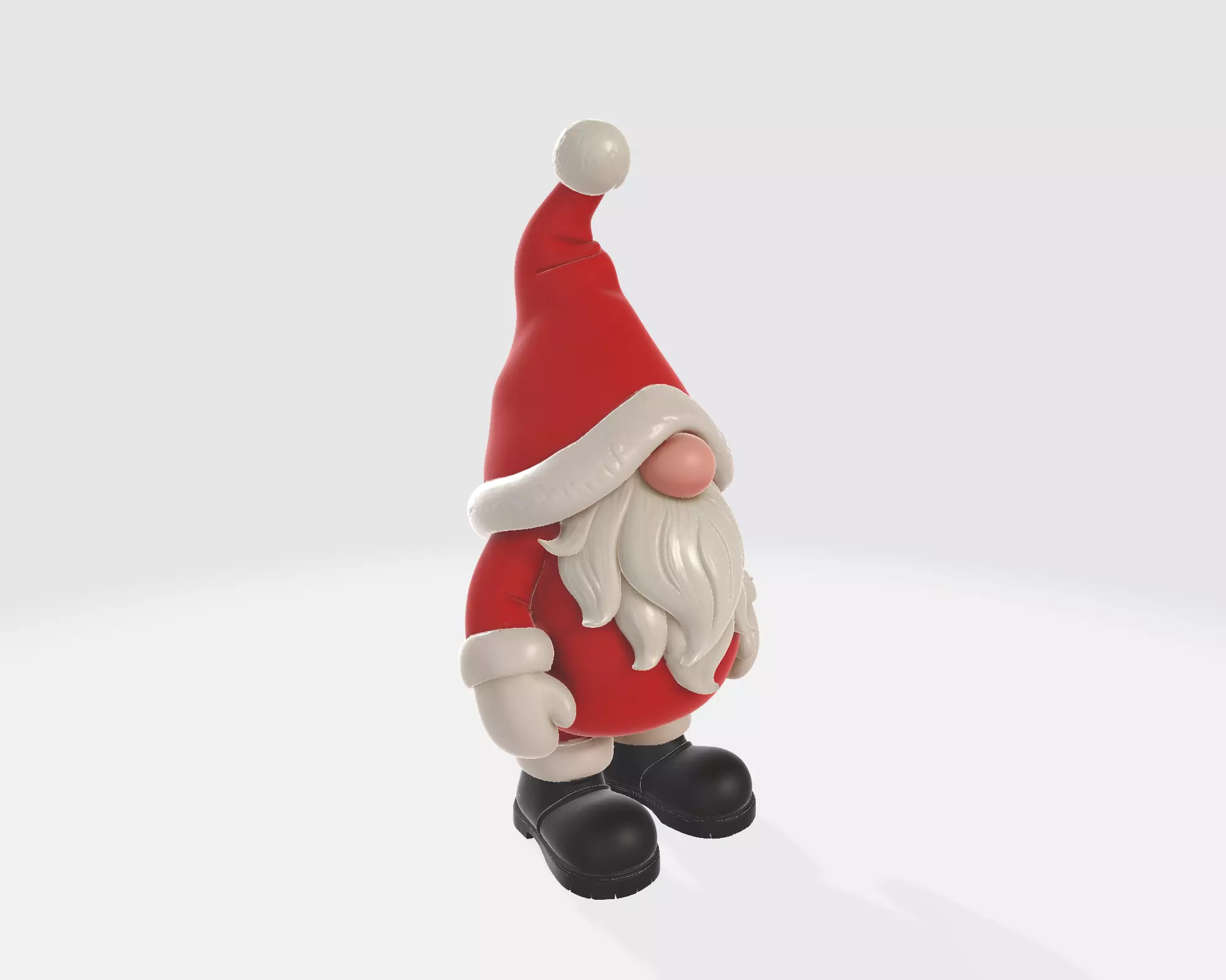 Adorable Christmas Gnome Santa Gnome Figurine 3D print model_7