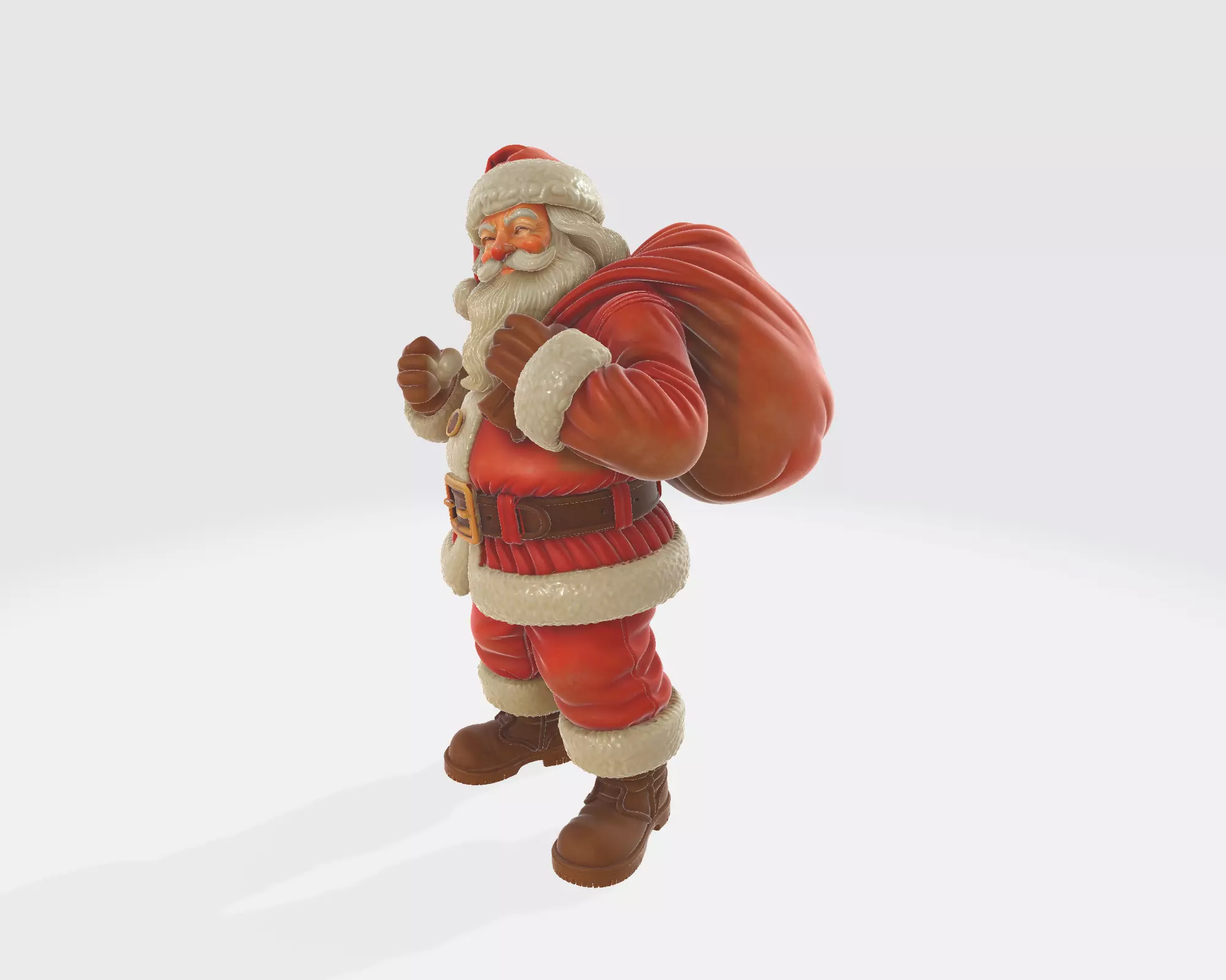 Santa Claus Figurine Christmas Decoration Holiday Santa  3D print model_3