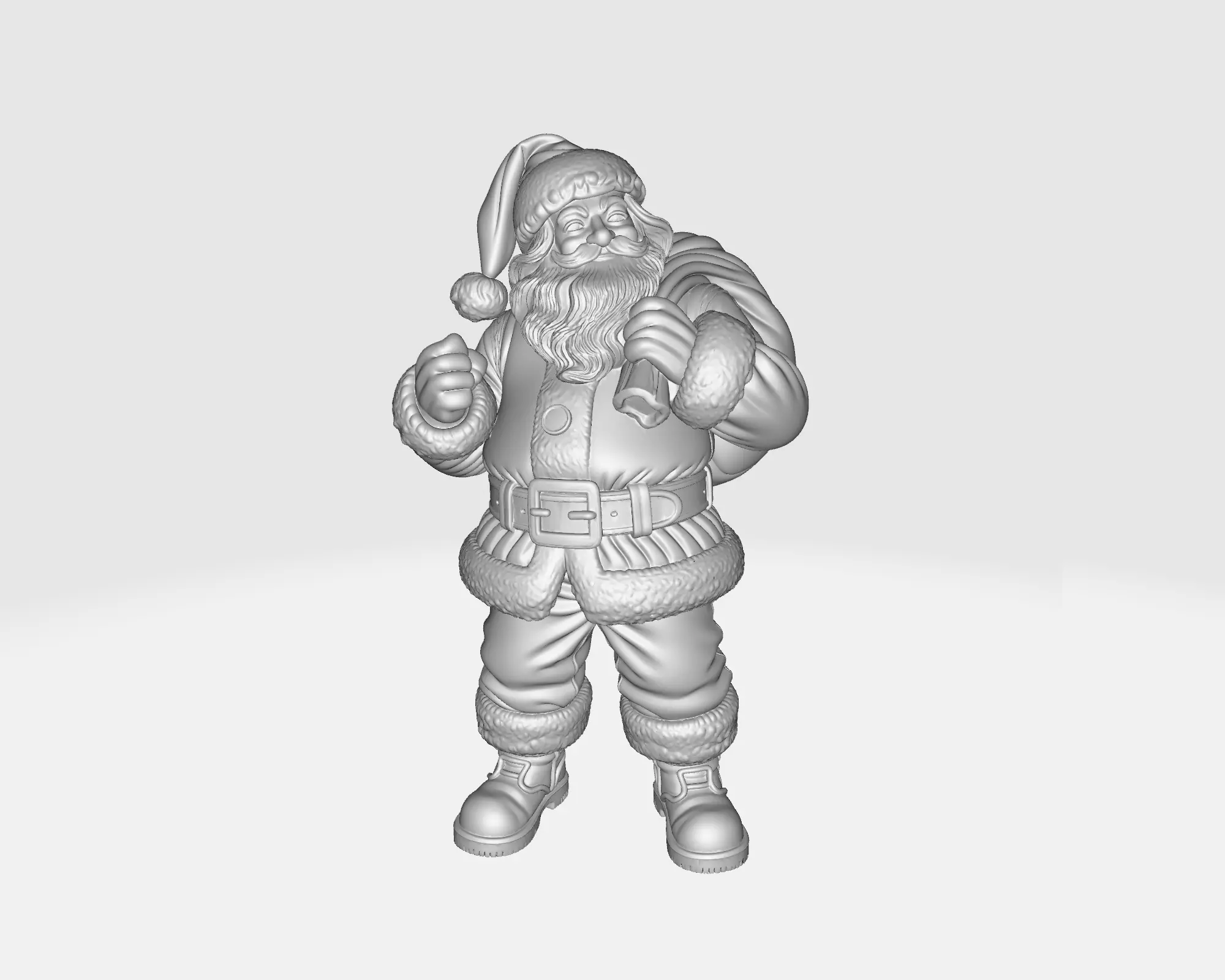 Santa Claus Figurine Christmas Decoration Holiday Santa  3D print model_6
