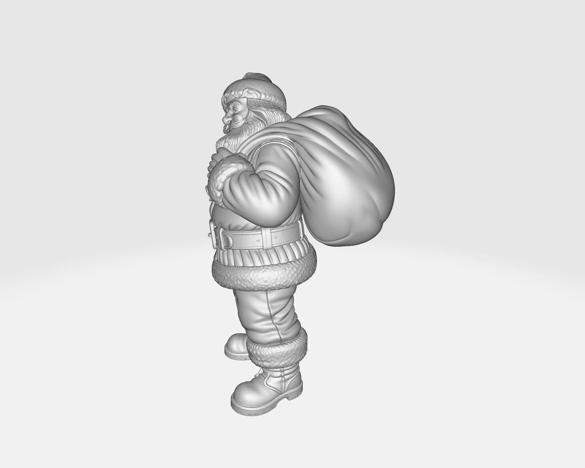 Santa Claus Figurine Christmas Decoration Holiday Santa  3D print model_7