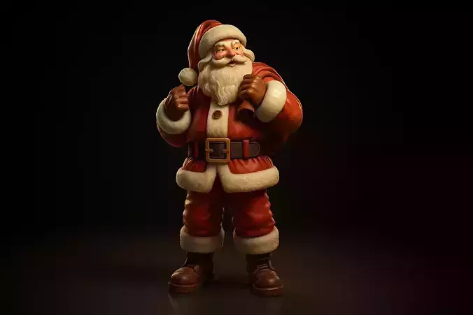 Santa Claus Figurine Christmas Decoration Holiday Santa  3D print model