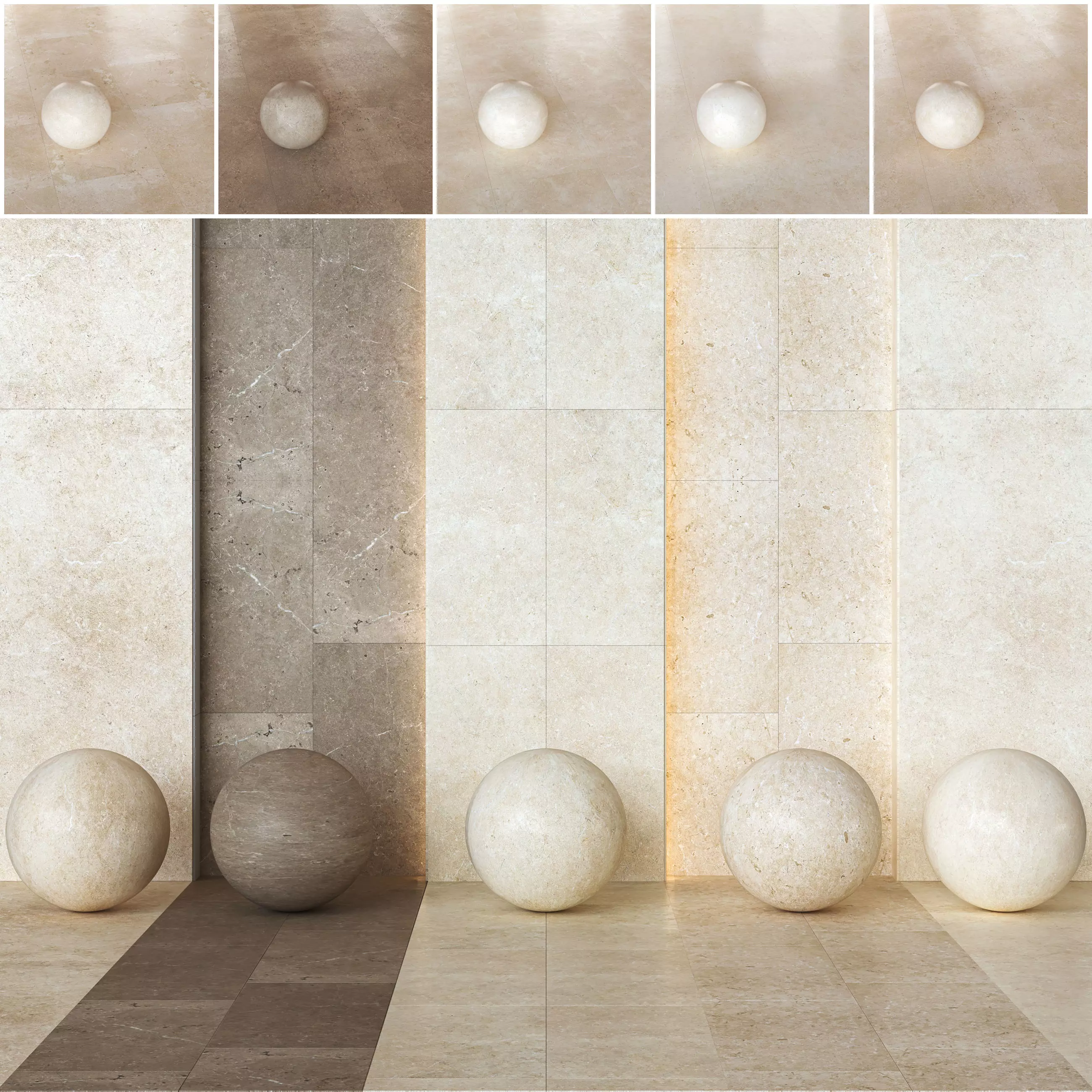 Marazzi Mystone Limestone Porcelain Tiles - 3 Colors -Set of 17 Texture_0