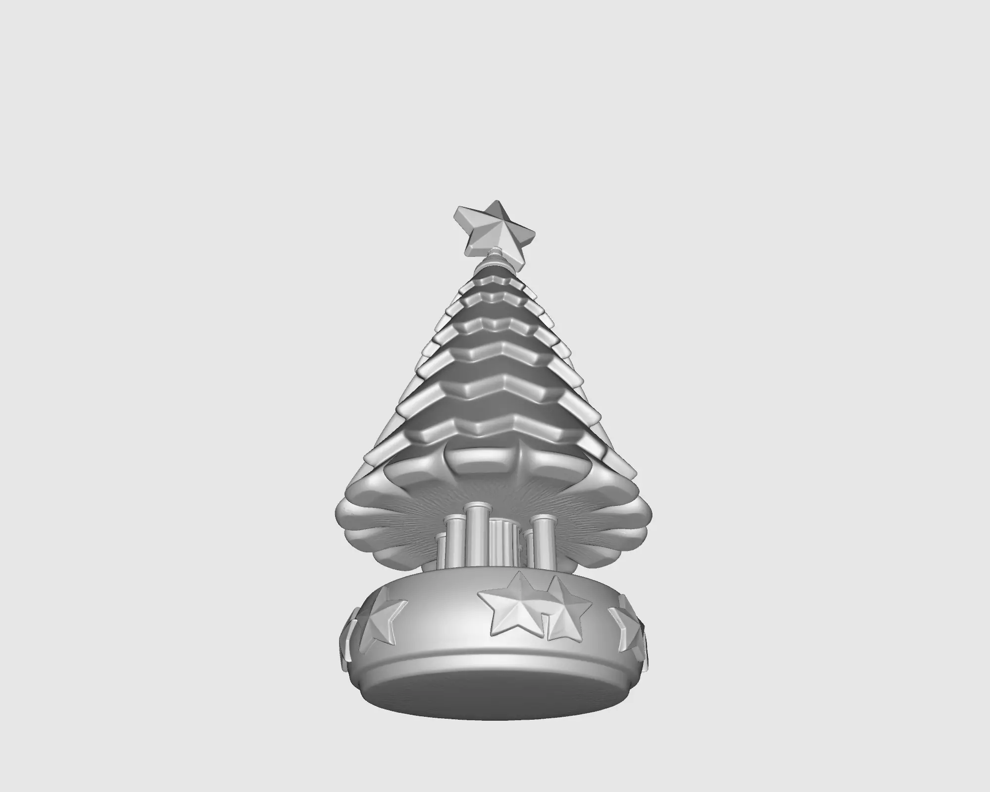 Christmas Tree Ornament with Star Topper Holiday Decoration 3D print model_2