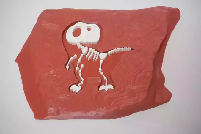 T-Rex  Dino Fossil 01 STL
