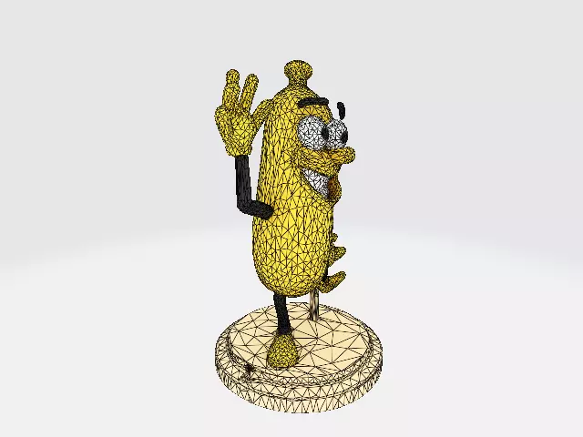 Banana Buddy  LowPoly 3d model 3D print model_28