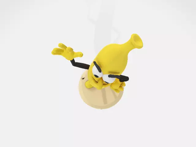 Banana Buddy  LowPoly 3d model 3D print model_20