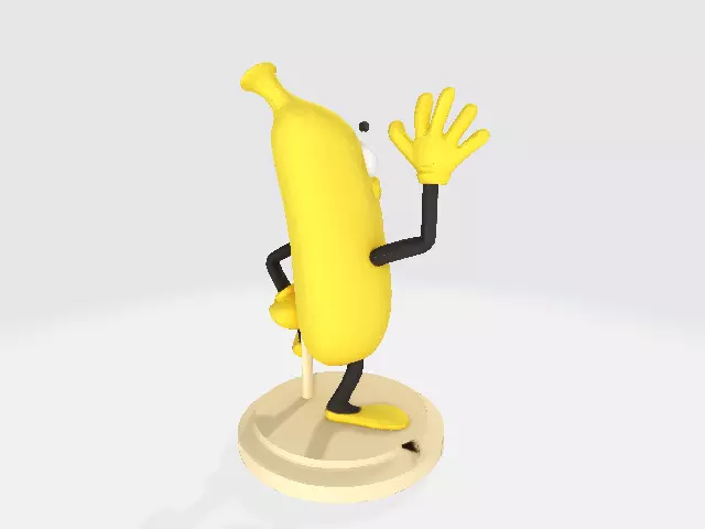 Banana Buddy  LowPoly 3d model 3D print model_13