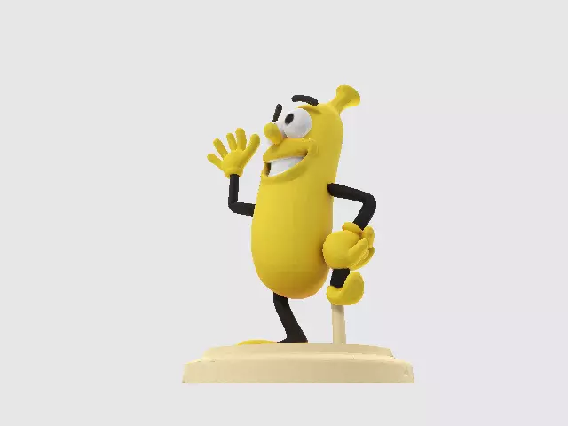 Banana Buddy  LowPoly 3d model 3D print model_26