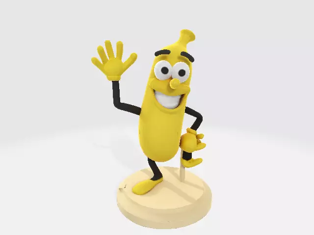 Banana Buddy  LowPoly 3d model 3D print model_2