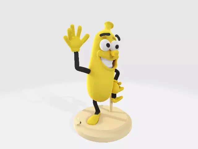 Banana Buddy  LowPoly 3d model 3D print model_19
