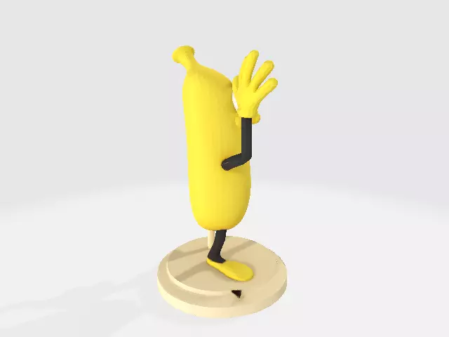 Banana Buddy  LowPoly 3d model 3D print model_15