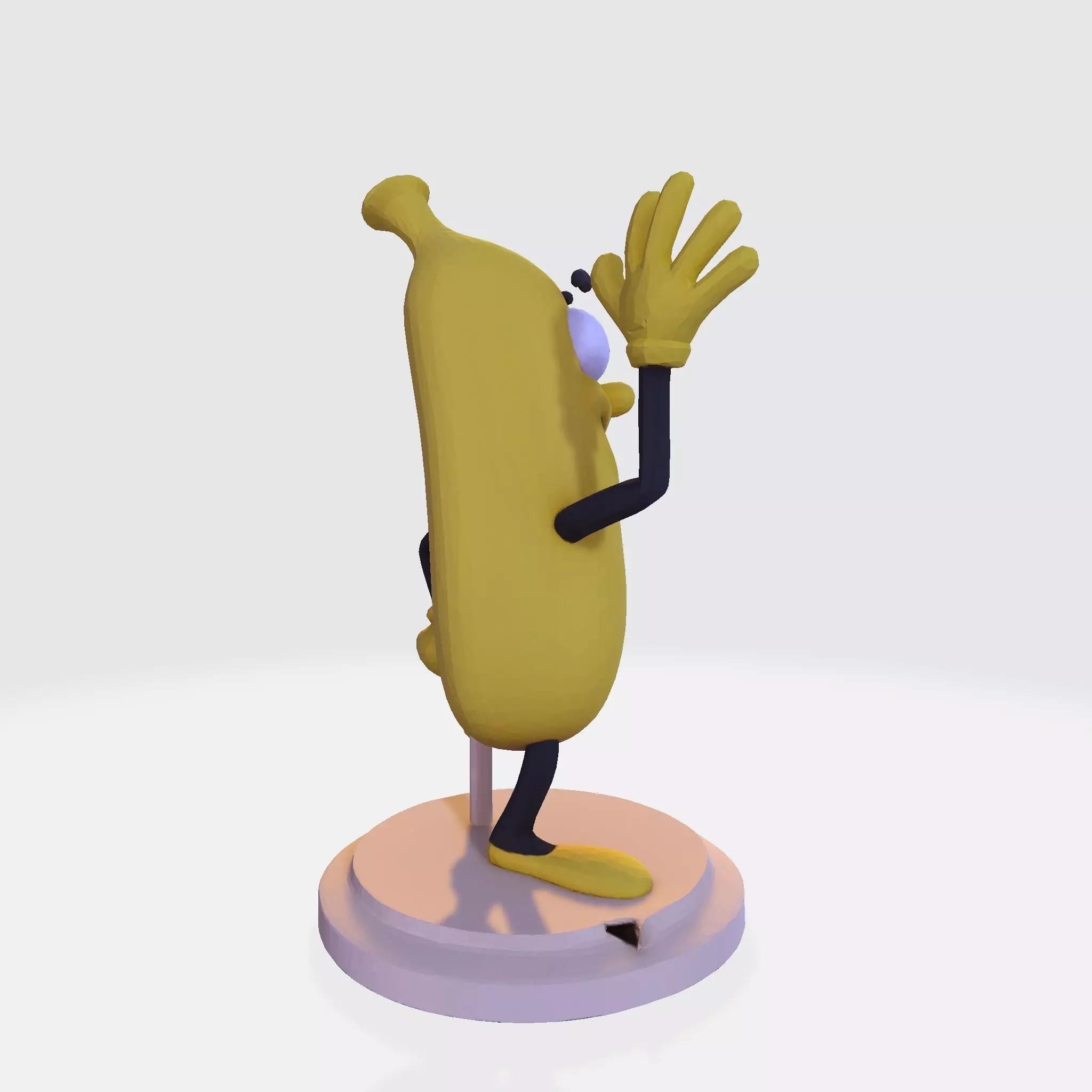 Banana Buddy  LowPoly 3d model 3D print model_4