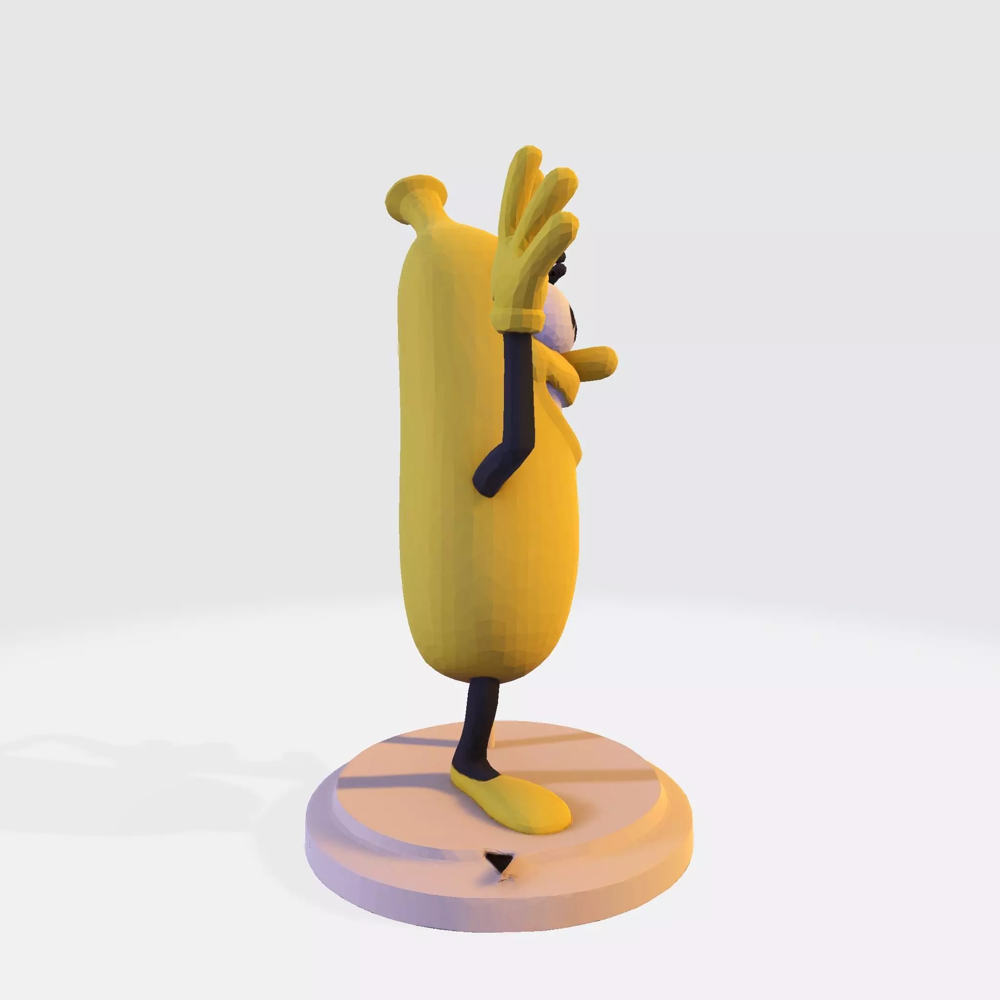 Banana Buddy  LowPoly 3d model 3D print model_6