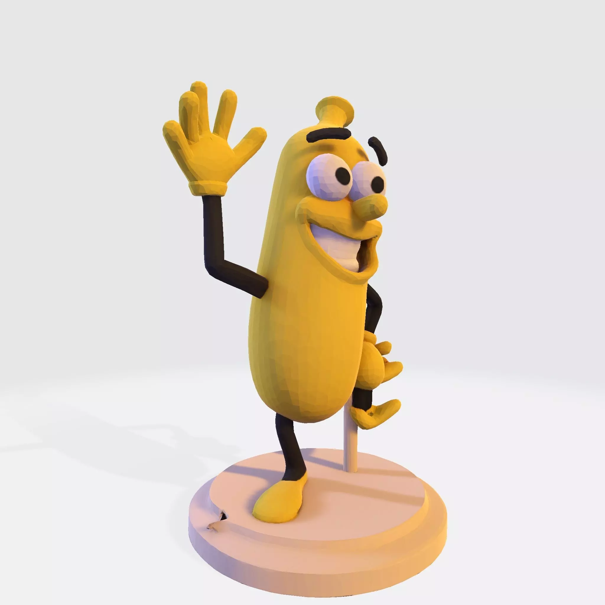 Banana Buddy  LowPoly 3d model 3D print model_12
