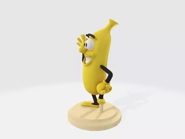 Banana Buddy  LowPoly 3d model 3D print model_7