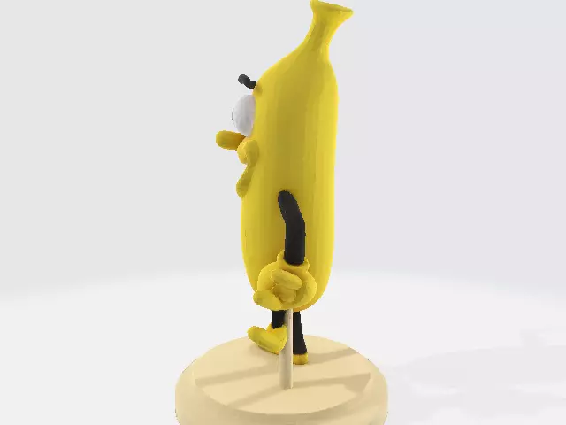 Banana Buddy  LowPoly 3d model 3D print model_9