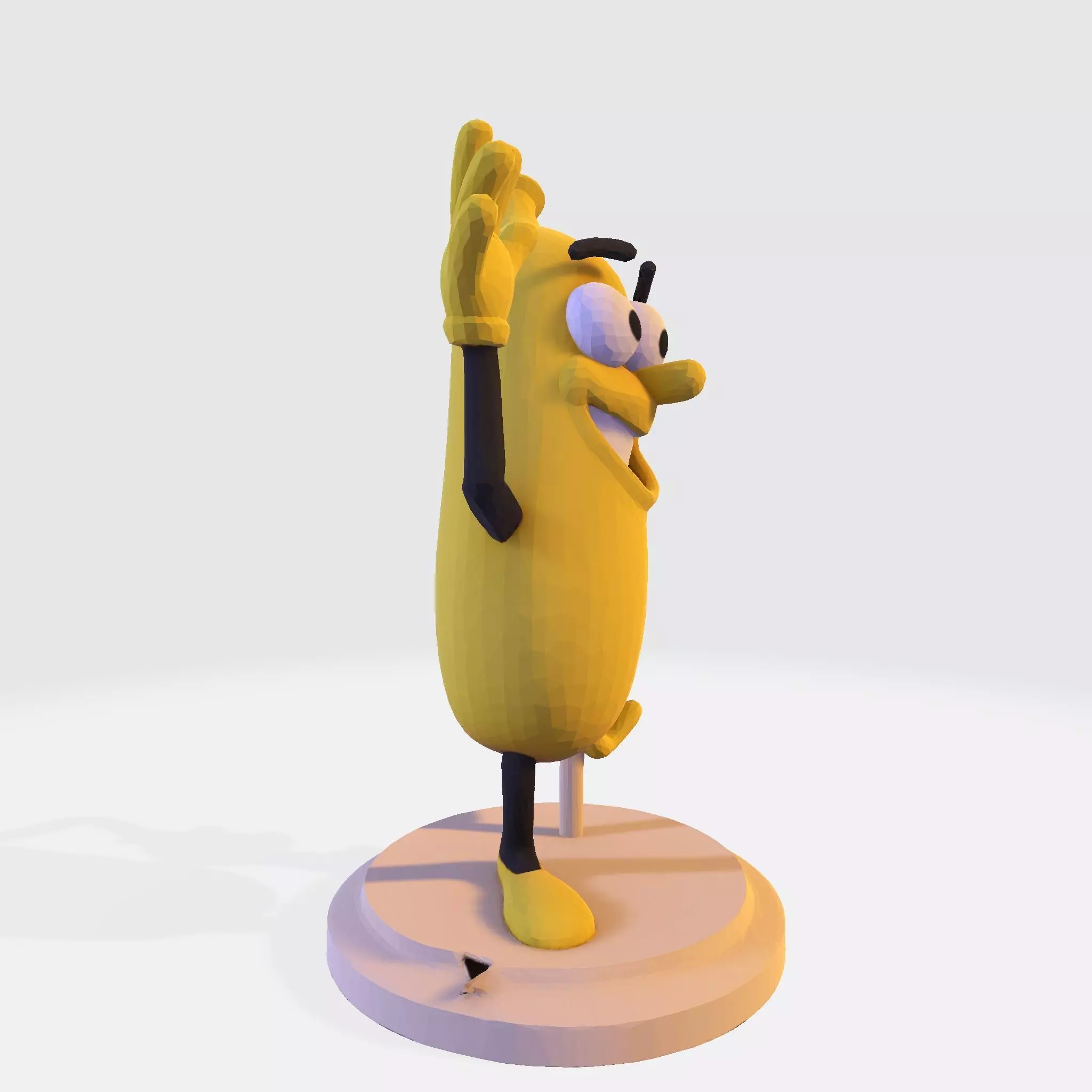 Banana Buddy  LowPoly 3d model 3D print model_8