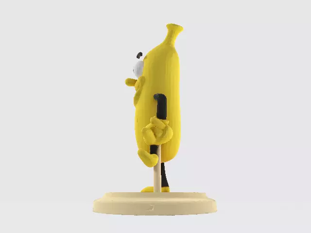 Banana Buddy  LowPoly 3d model 3D print model_25