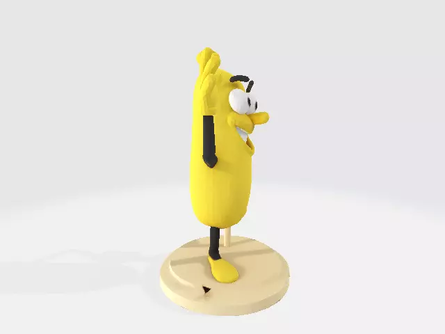 Banana Buddy  LowPoly 3d model 3D print model_17