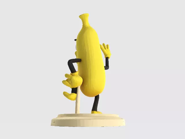 Banana Buddy  LowPoly 3d model 3D print model_24