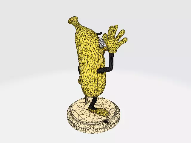 Banana Buddy  LowPoly 3d model 3D print model_30