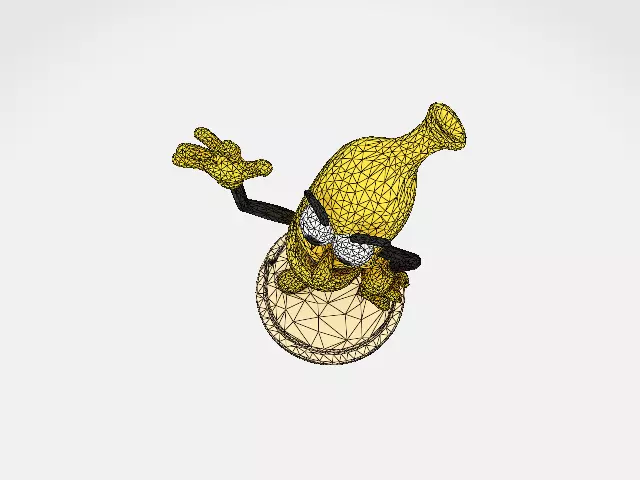 Banana Buddy  LowPoly 3d model 3D print model_35