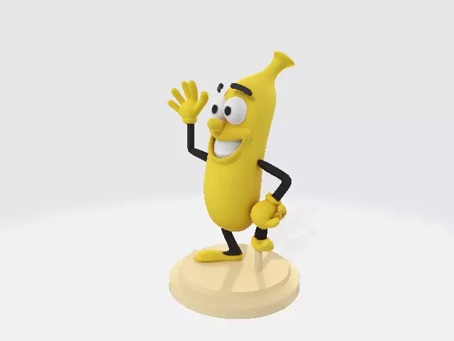 Banana Buddy  LowPoly 3d model 3D print model_5