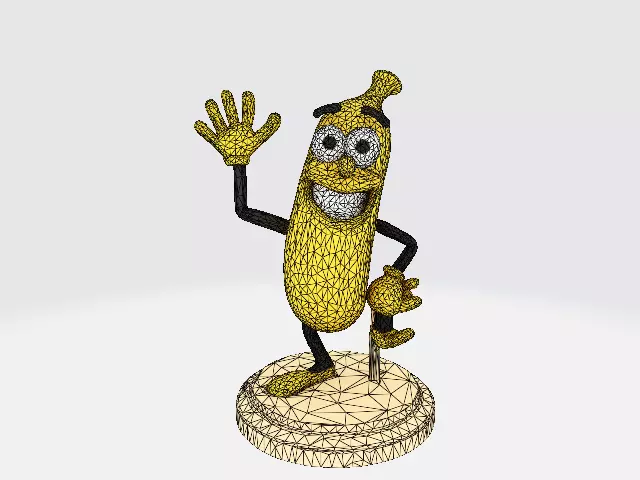 Banana Buddy  LowPoly 3d model 3D print model_27