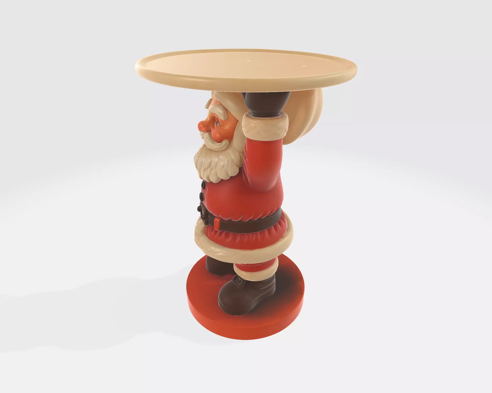 Santa Claus Table Stand Festive Holiday Home Decor Christmas  3D print model_5