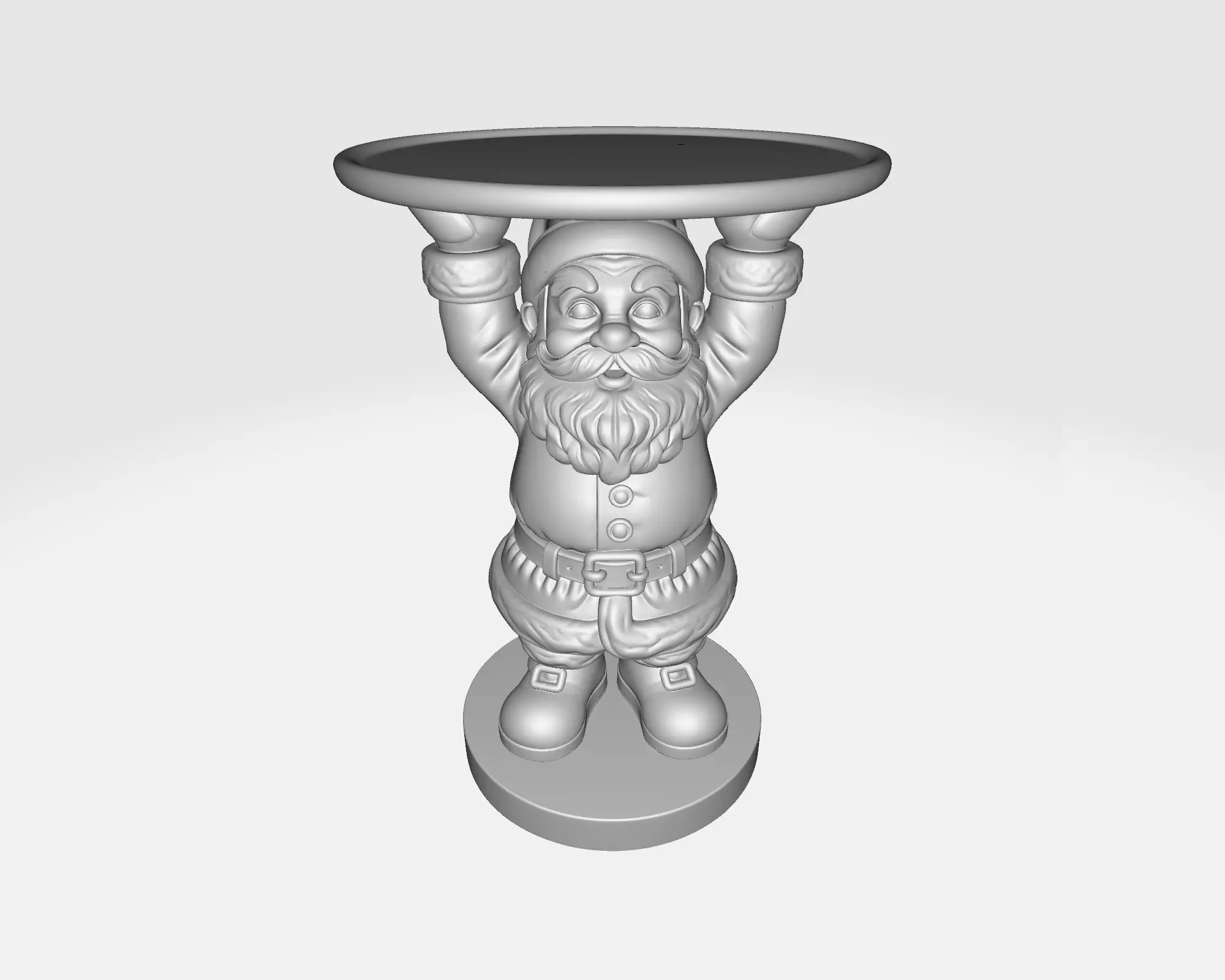 Santa Claus Table Stand Festive Holiday Home Decor Christmas  3D print model_1
