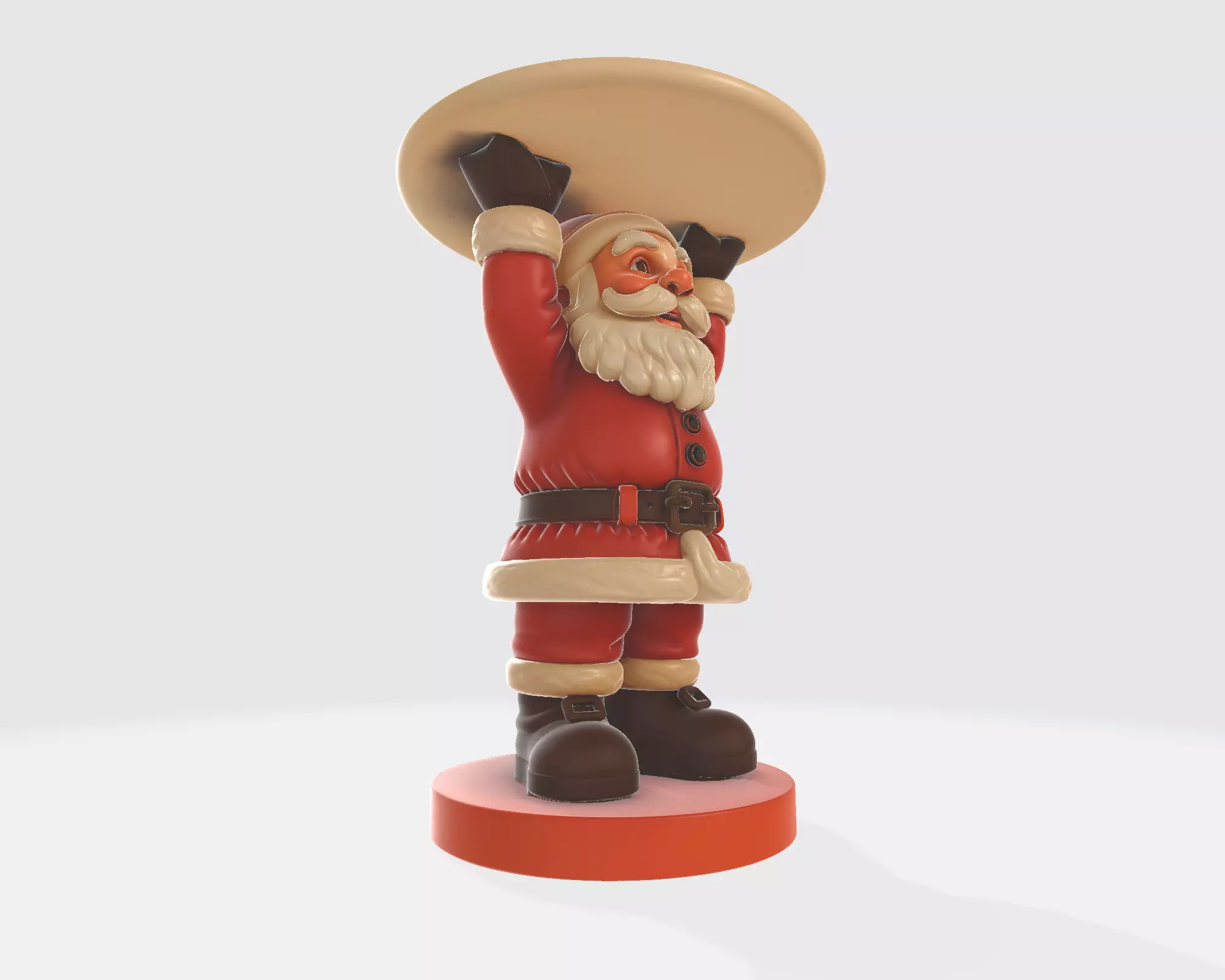 Santa Claus Table Stand Festive Holiday Home Decor Christmas  3D print model_7