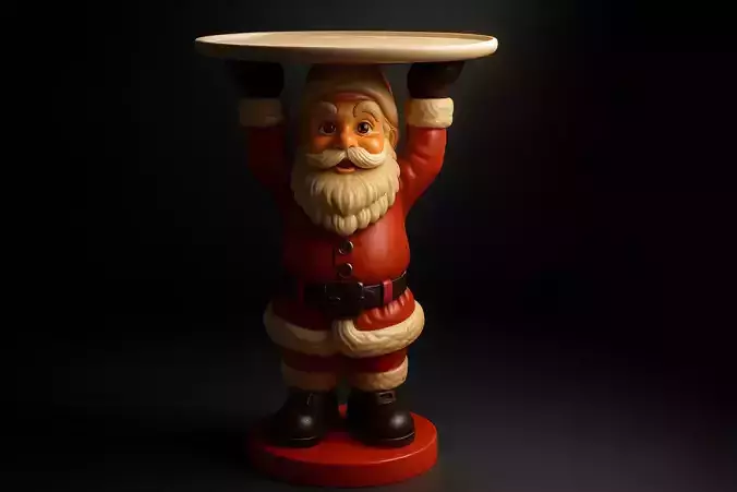 Santa Claus Table Stand Festive Holiday Home Decor Christmas  3D print model